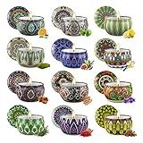 Scented Candles Gift Set, 12 Pack Soy Wax Candles for Home, 12 Scents, Aromatherapy Travel Tins with Gift Box for Women, Birthday, Housewarming, Relaxation