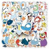White Goose Stickers |50Pcs Geese Theme Waterproof Vinyl Decals