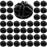 40Pcs Wire Cube Connectors Plastic Storage Cube Connectors, Wire Grid Cube Organizer Connector for Modular Closet Storage Organizer and Wire Shelving, Black