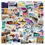 50PCS State Stickers, Travel USA Stickers for Luggage,Scrapbook,Water Bottle, United States Map Sticker for Kids,Adults