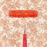 Hanroy 7'' Patterned Paint Roller for Wall Decoration Classic Brick Embossing Texture Rubber Roller Decorative Household DIY Paint Art Tool for Wall Decoration(EG072T)