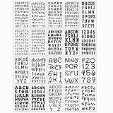 20 Pieces Letter Stencils Reusable Letter Stencils for Painting on Wood, Plastic Alphabet Numbers Stencils, Letter Stencil Template for Notebook, Journal, Scrapbook Decorations (20 Letter)
