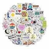 BulbaCraft 100Pcs Yoga Stickers and Decals for Laptop and Water Bottles - Yoga Gifts for Women, Gifts for Women & Men