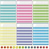 Outus 6 Pieces Incentive Reward Charts Laminated Dry Erase Incentive Chart Reward Chores Chart for Learning Attendance Homework Progress Tracking Pads with 240 Reward Stickers (11 x 13.4'')