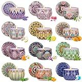 Scented Candle Gift Set - 12 Pack Candles for Home Scented, 300-Hour Long-Lasting Soy Wax Aromatherapy Candles with Lead-Free Cotton Wicks, Ideal for Spring Home Décor & Birthday Gifts
