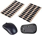 60Pcs Black Mouse Feet Sticker Skates Pads Replacement Feet for M215 / M310 / M325 Mouse Pads and Wrist Rests, Mouse Pads