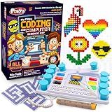 Playz My First Coding & Computer Science Kit - Learn About Binary Codes, Encryption, Algorithms & Pixelation Through Fun Puzzling Activities Without Using a Computer for Boys, Girls, Teenagers, Kids