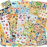 48 Sheets Stickers for Kids, Cute Stickers Variety Pack for Scrapbooking, Teachers Classroom Prizes, Goodie Bag Stuffers Including Animals, Cars, Dinosaurs, Fishes, Hearts, Stars and More