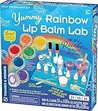 Thames & Kosmos Yummy Rainbow Lip Balm Lab STEM Kit | Make Lip Balms & Glosses in a Rainbow of Colors | Includes Strawberry, Grape, Banana Flavors & Cosmetic Jars | Chemistry & Biology of Skin Care