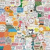 100pcs Inspirational Stickers, Motivational Quote Sticker for Water Bottle Adults Women Teen Boy Girl, Affirmation Stickers, Vinyl Positive Stickers Decals for Laptop Journal Computer Phone Case