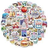 YTSQLER 200 PCS USA State Travel Stickers, US National Park Travel Stickers for Scrapbooking Water Bottle Laptop Journal Souvenirs Vinyl Landmarks Decals for Kids Teens Adults