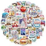 200 PCS USA State Travel Souvenirs Stickers