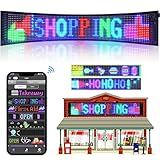 Programmable Led Sign, Devil Truck Wink Eyes Sticker, Scrolling Message Shop Signs Flexible Digital Display Matrix Panel DIY Custom Text Graffiti Animation for Store Car Bar Hotel Advertising