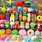 50 Pack Pencil Erasers Animal Eraser for Kids Puzzle Erasers 3D Mini Food Sport Fruit Take Apart Eraser Classroom Rewards Game Prizes Treasure Box Party Favors for Kid Gifts Easter Egg Fillers