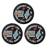 U-Sky Sew or Iron on Sarcasm Embroidered Applique Patches | Vermont Heritage Embroidered Patch | Maple & Mountain Motifs w/State Icon Design | Bernie Sanders Tribute | Iron On for Jackets Hats