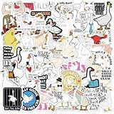 50Pcs Funny Goose Stickers for Teens Adults Cute Cartoon Goose Vinyl Decals Animals Waterproof Labels Sticker for Graffiti Cups Guitar Luggage Scrapbook