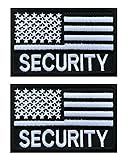 Antrix 2 Pack Tactical USA American Flag Embroidered US Army Police Veteran Applique Emblems Badges Patch - Security Staff Patch
