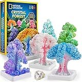 National Geographic Craft Kits for Kids - Crystal Growing Kit, Grow 6 Crystal Trees in Just 6 Hours, Educational Craft Kit with Art Supplies, Geode Specimen, STEM Arts & Crafts Kit (Amazon Exclusive)