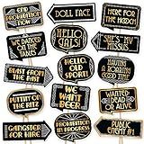 Gatsby Photo Booth Props by PartyGraphix - European Made Great Gatsby Party Supplies - 1920's Party Decorations - Easy to Assemble Selfie Props Roaring 20s Kit Includes 15 Pieces