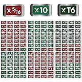 Gersoniel 180 Pcs Tool Box Labels Stickers and Decals Wrench Size Chrome Socket Labels Foil for Socket Sets Tools, 3 Colors