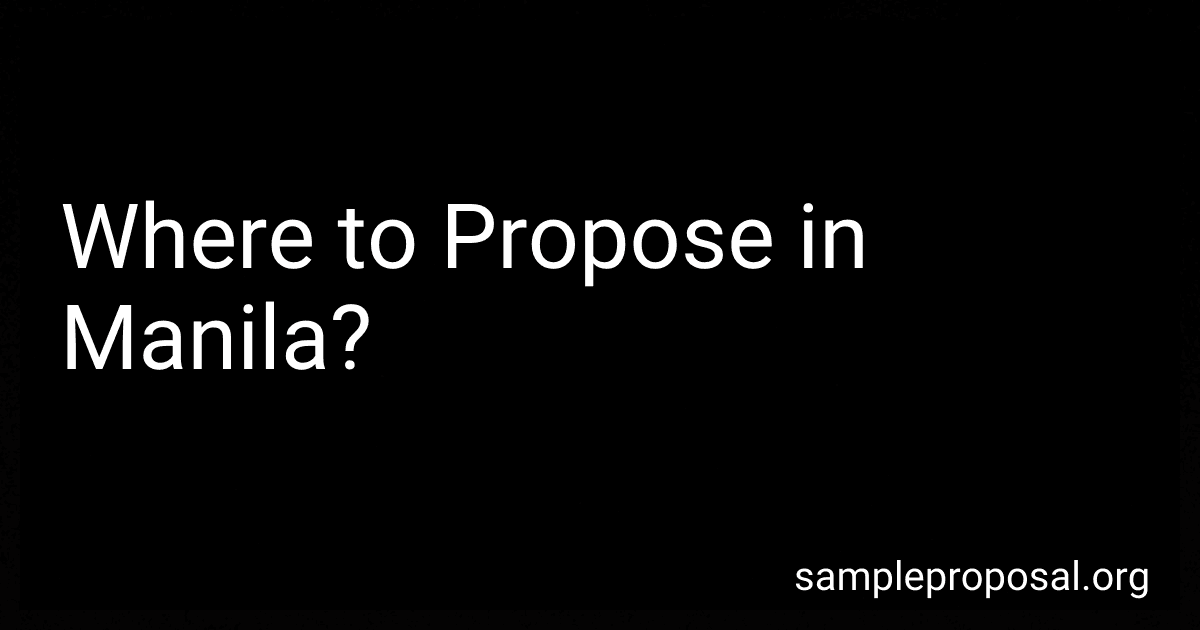 Where to Propose in Manila? image