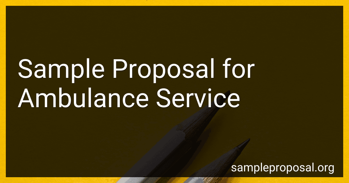 Sample Proposal for Ambulance Service image