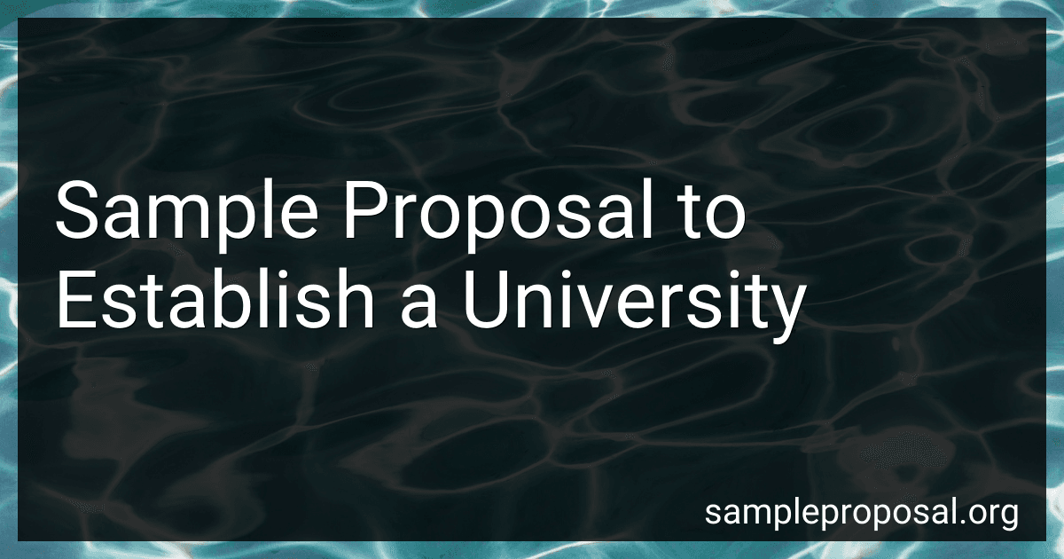 Sample Proposal to Establish a University image