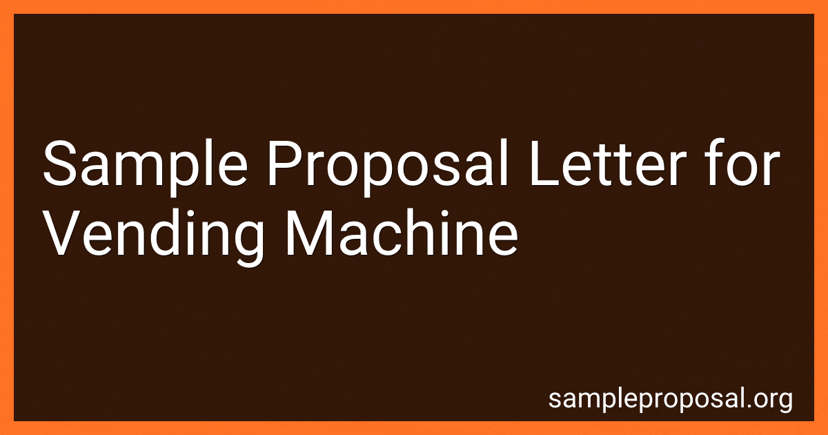 Sample Proposal Letter for Vending Machine image