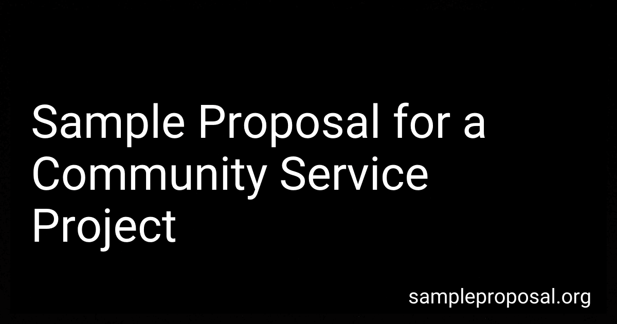 Sample Proposal for a Community Service Project image