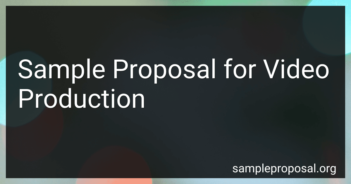 Sample Proposal for Video Production image