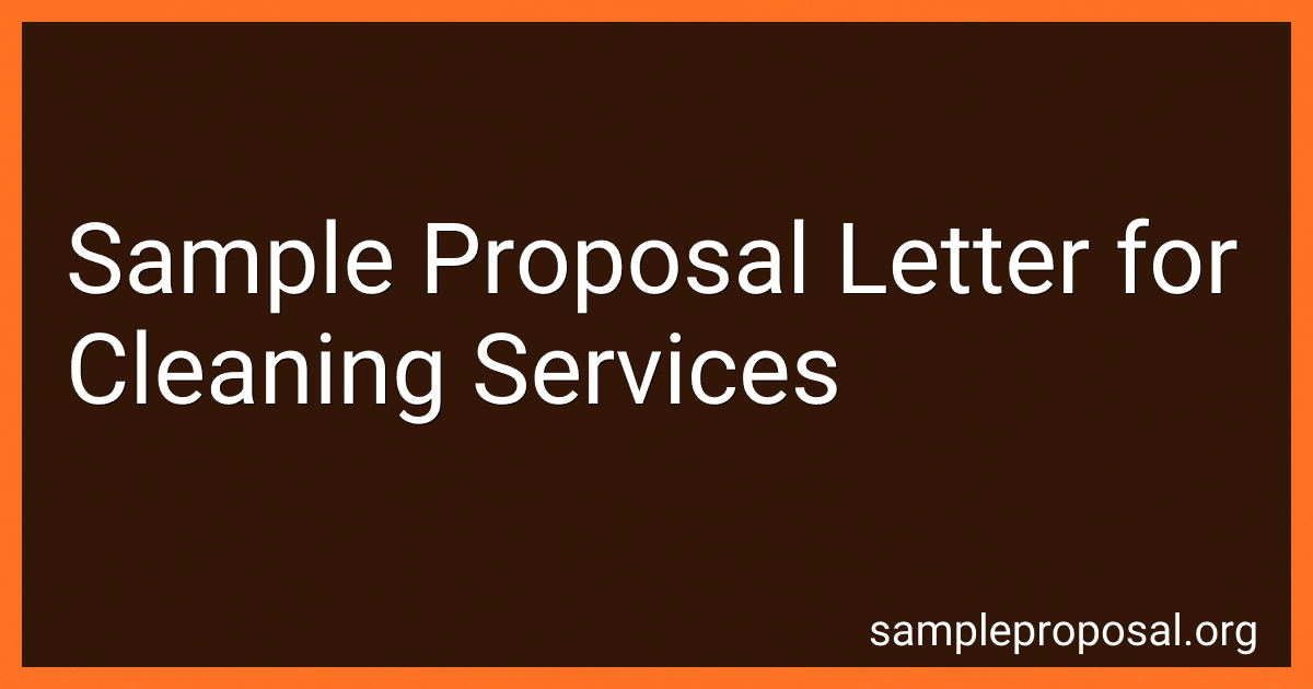 Sample Proposal Letter for Cleaning Services image