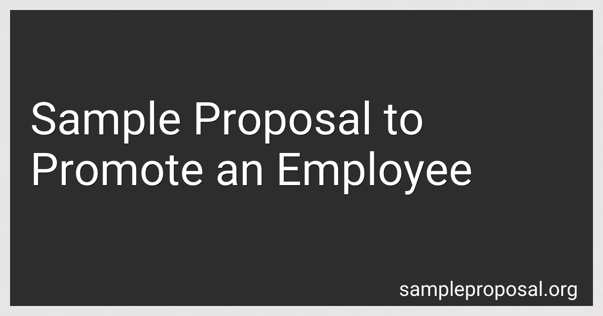 Sample Proposal to Promote an Employee image