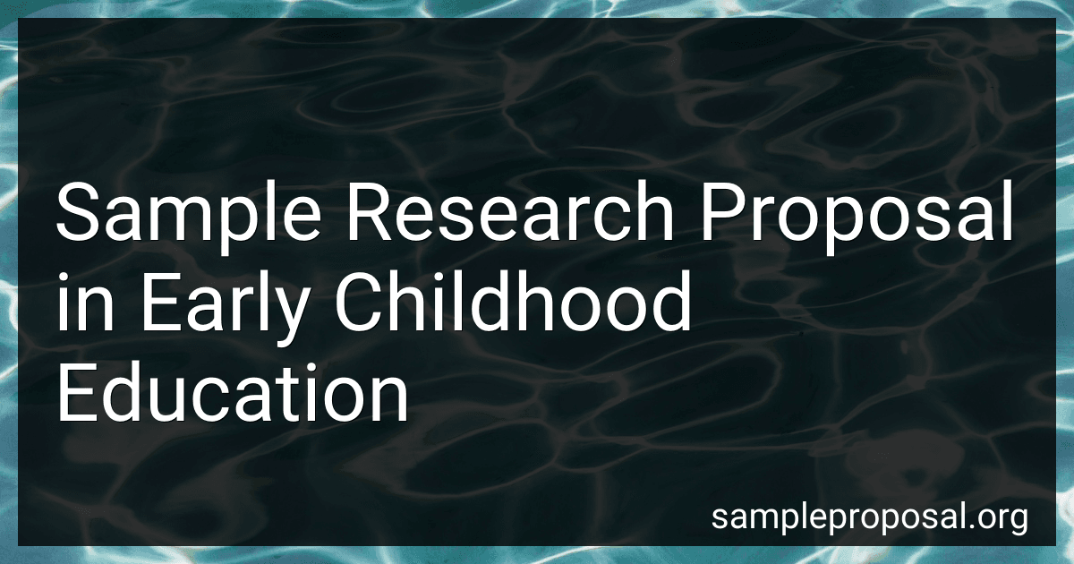 Sample Research Proposal in Early Childhood Education image