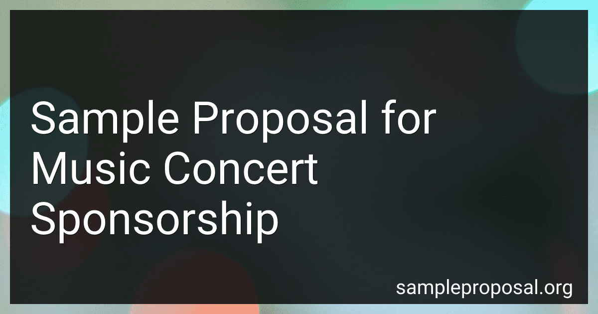 Sample Proposal For Music Concert Sponsorship image