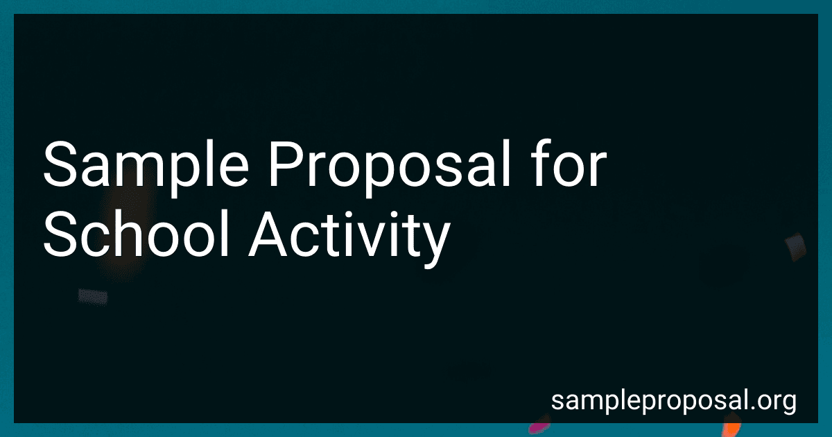 Sample Proposal For School Activity image