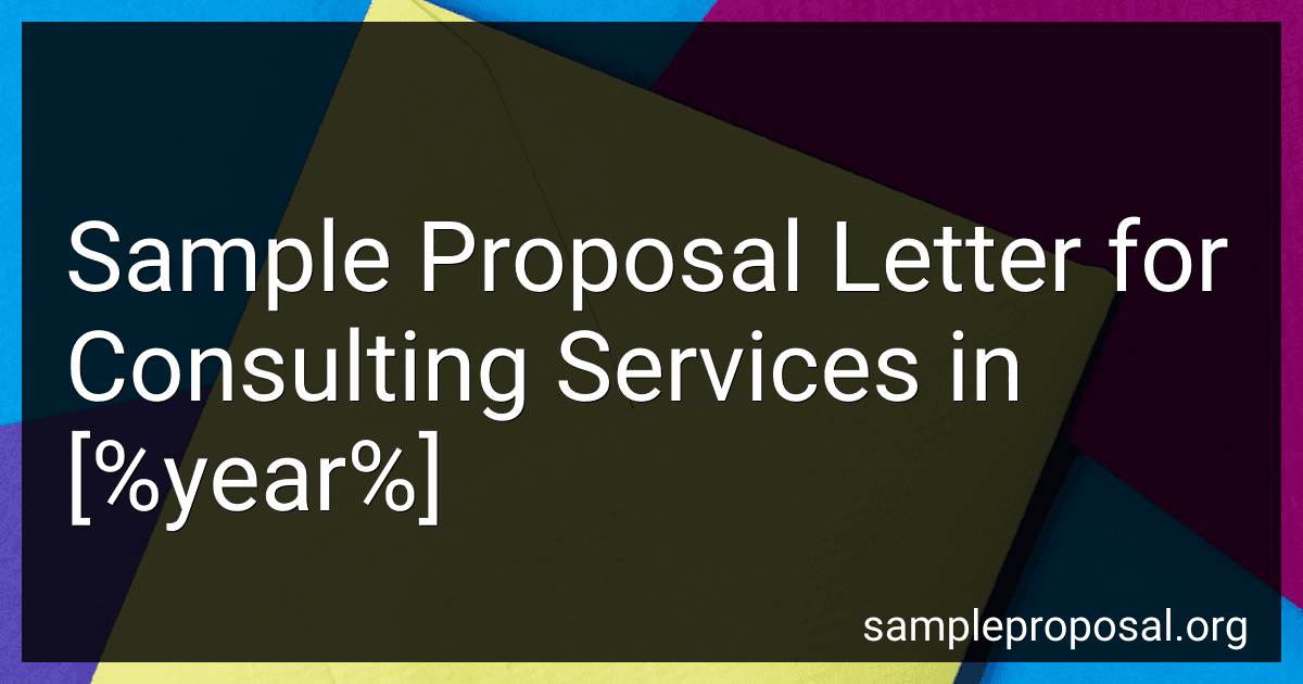 Sample Proposal Letter for Consulting Services in 2025 image