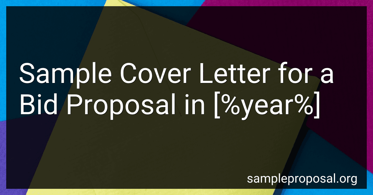 Sample Cover Letter for a Bid Proposal in 2025 image