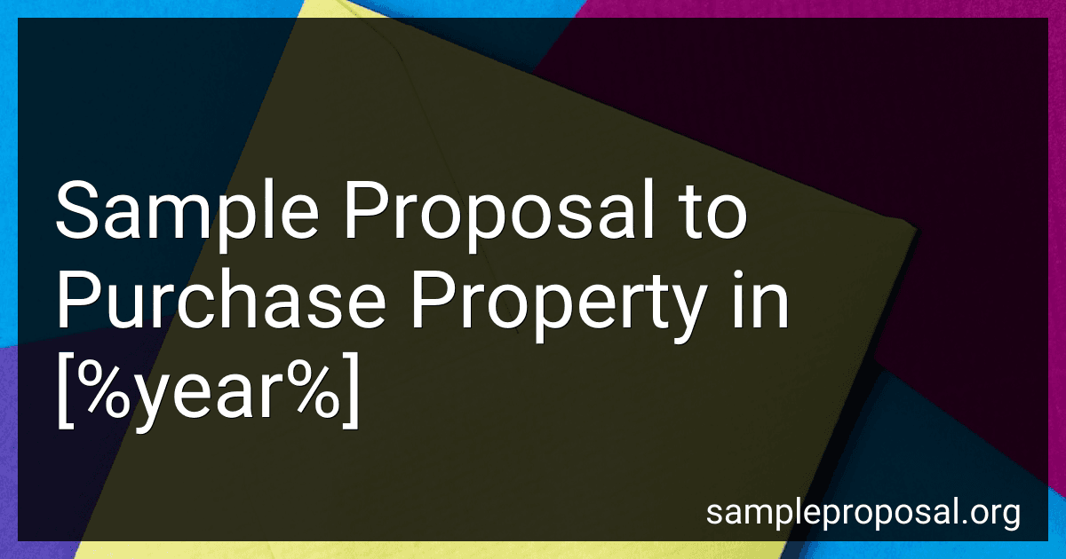 Sample Proposal to Purchase Property in 2025 image