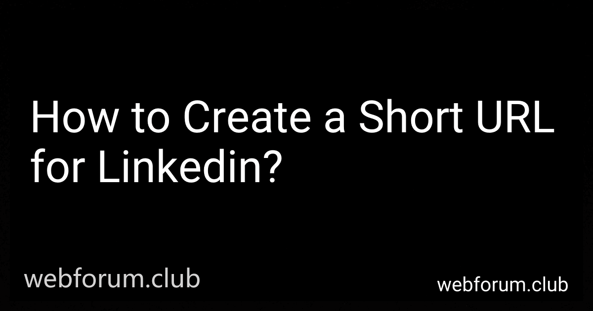 How to Create a Short URL for Linkedin? image