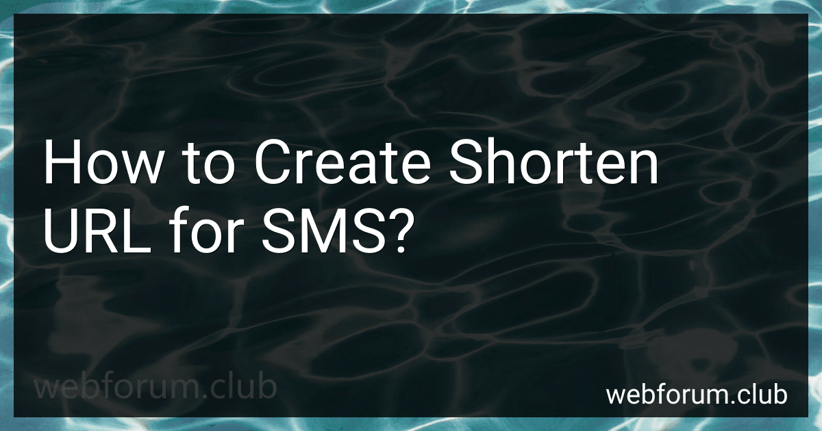 How to Create Shorten URL for SMS? image