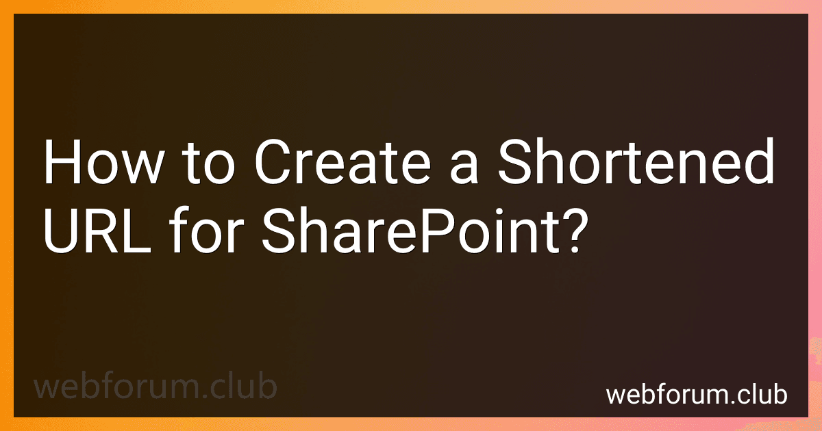 How to Create a Shortened URL for SharePoint? preview