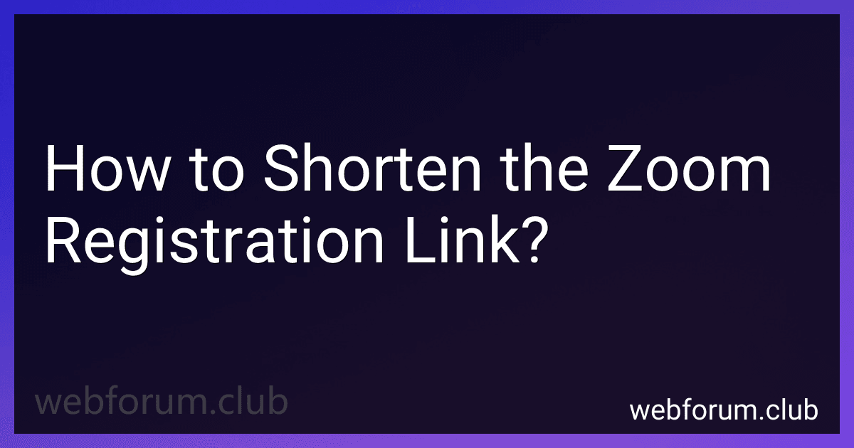 How to Shorten the Zoom Registration Link? image