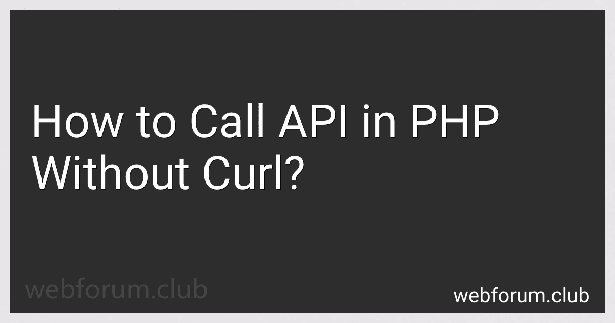 How to Call API in PHP Without Curl? image