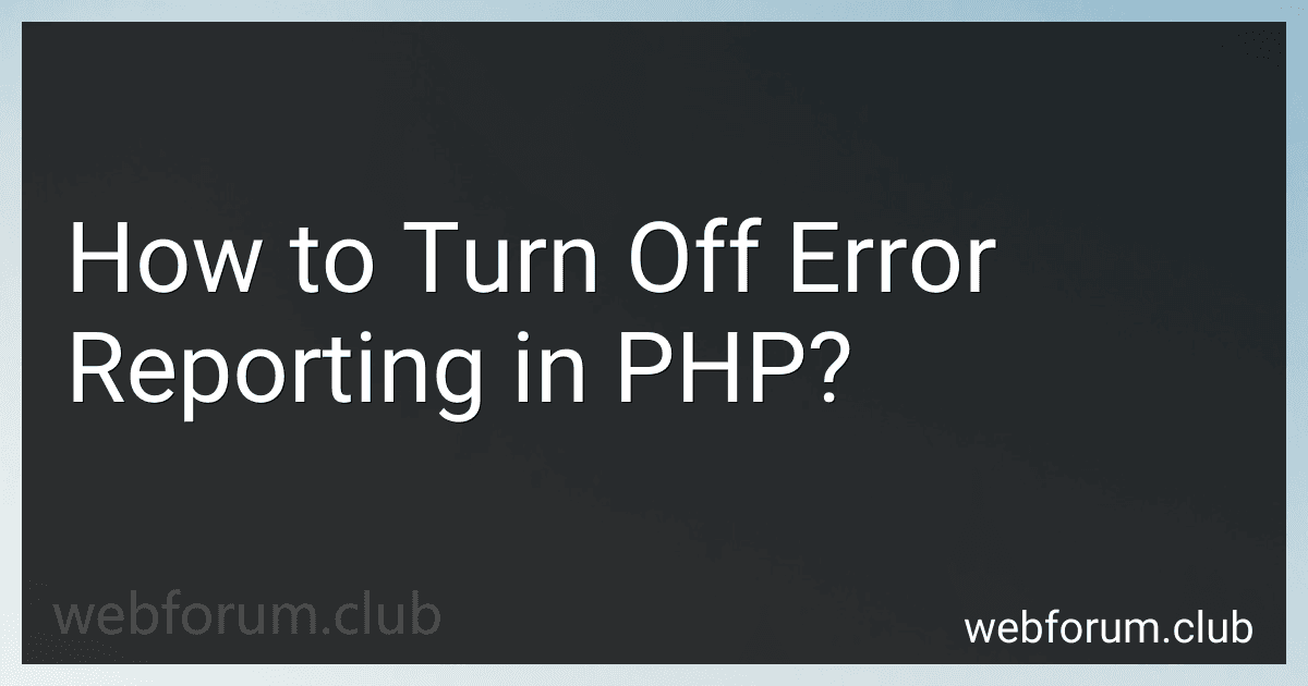 How to Turn Off Error Reporting in PHP? image