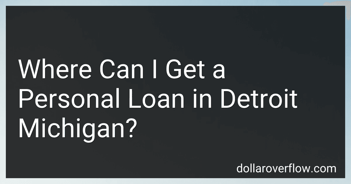Where Can I Get a Personal Loan in Detroit Michigan? image