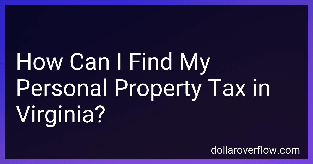 How Can I Find My Personal Property Tax in Virginia? image