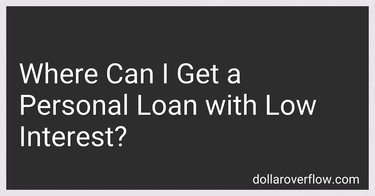 Where Can I Get a Personal Loan with Low Interest? image