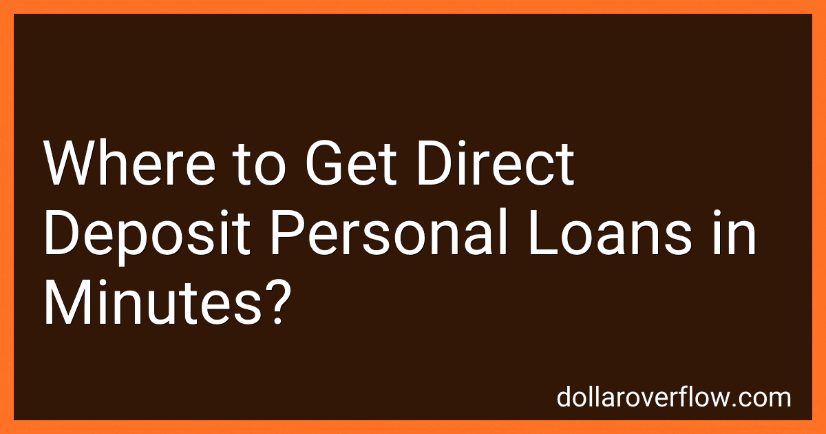 Where to Get Direct Deposit Personal Loans in Minutes? image