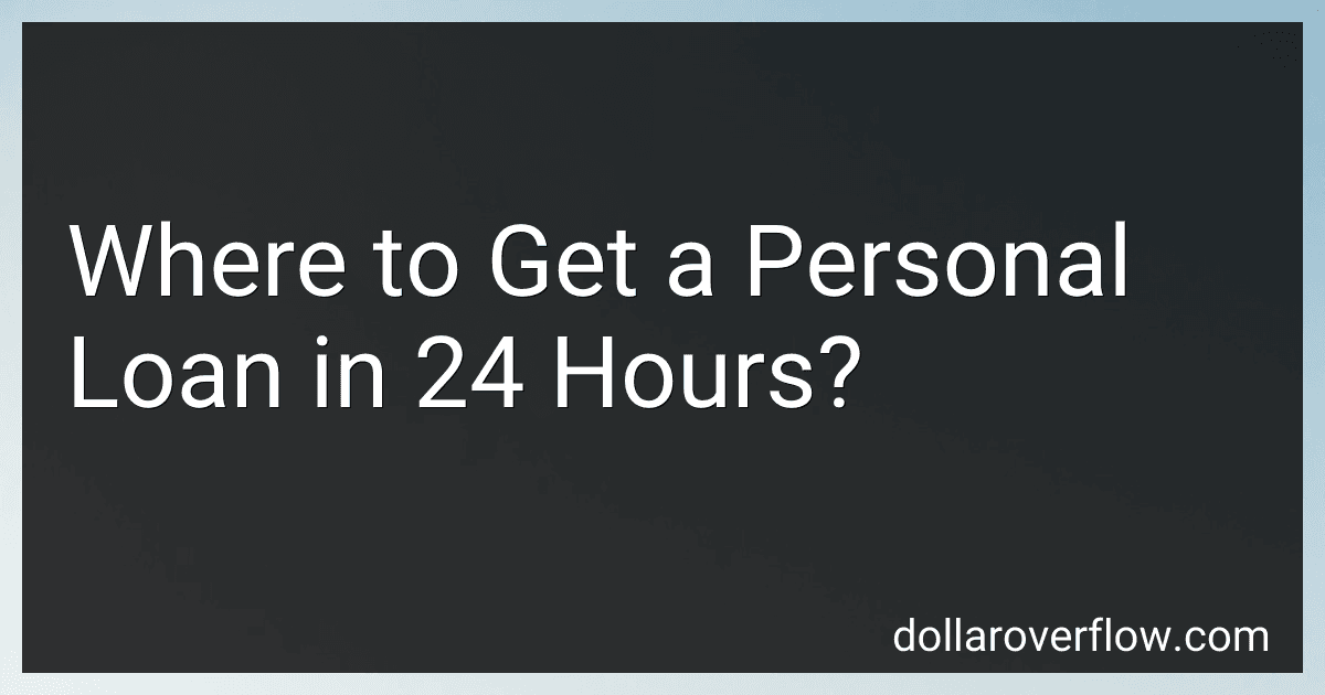 Where to Get a Personal Loan in 24 Hours? image