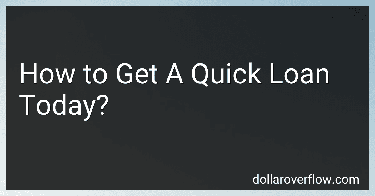 How to Get A Quick Loan Today? image